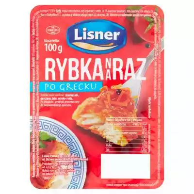Lisner - Rybka na raz po grecku Produkty świeże/Ryby/Śledzie, pasty, sałatki, dania