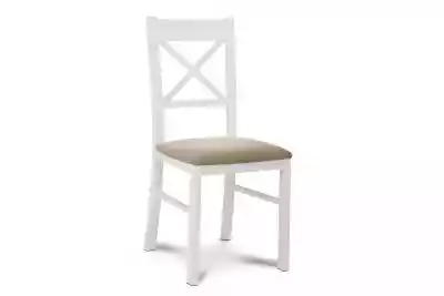 Proste krzesło drewniane krzyżak białe t Meble tapicerowane > Krzesła