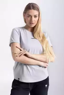 Szary T-Shirt Damski Basic Trecgirl 123  Podobne : Damska koszulka basic T-DIANA - 27351