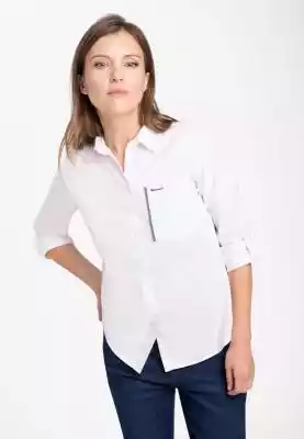 Biała koszula damska oversize K-GAJA ZIMOWA WYPRZEDAŻ > KOBIETA > Bluzki i koszule