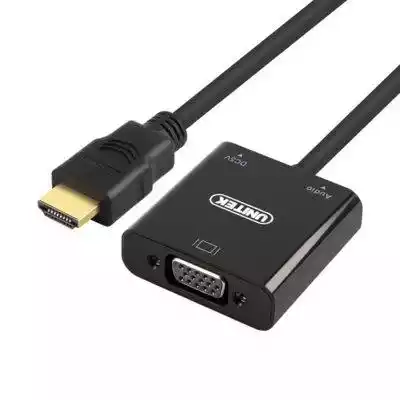 Unitek Adapter HDMI to VGA + AUDIO; Y-63 Laptopy/Akcesoria komputerowe/Adaptery i przejściówki