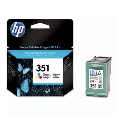 Trójkolorowy kartridż atramentowy HP 351,  HP CB337EE oryginalny wkład drukujący HP 351 z atramentem Vivera do drukarki HP C4280,  HP D4260,  HP J5780,  HP J5785. Trójkolorowy kartridż atramentowy HP 351 łączy w sobie opatentowane formuły atramentu z zaawansowaną technologią atramentowych 