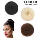 Xceedez Hair Bun Maker dla dzieci, 3szt Chignon Hair Donut Sock Bun Form For Girls, Hair Doughnut Shaper For Short And Thin Hair