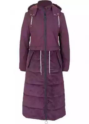 Długi płaszcz zimowy ze sztruksową wstaw Podobne : Zimowy sen - 535223