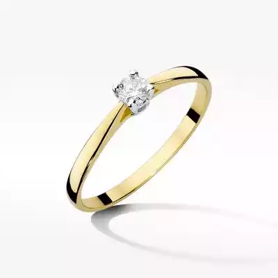 Złoty pierścionek z brylantami diamenty