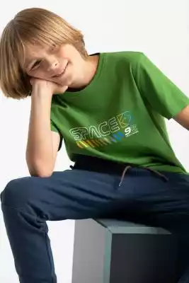 Bawełniana koszulka chłopięca z nadrukie