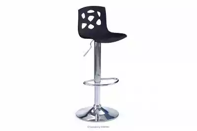Regulowany hoker barowy czarny 60cm RONU Meble tapicerowane > Krzesła