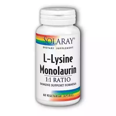 Solaray L-Lysine Monolaurin 1: 1 Stosunek,  60 kapsli (opakowanie 3)