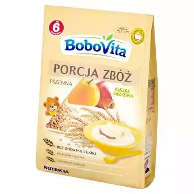 BoboVita Porcja zbóż Kaszka pszenna jabł Podobne : BoboVita - Porcja zbóż kaszka mleczna 3 zboża malina truskawka banan - 222950
