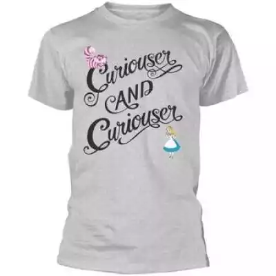 T-shirty z krótkim rękawem Phd  Disney Alice In Wonderland Curiouser   Curiouser podkoszulek  Szary Dostępny w rozmiarach dla kobiet. EU XXL, EU S, EU M.