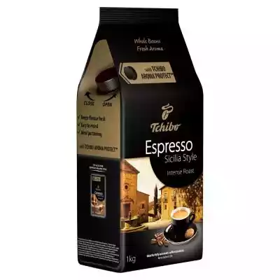         Tchibo                Espresso Sicilia Style to perfekcyjna mieszanka najlepszych ziaren Arabiki i najwyższej jakości ziaren Robusty. Dzięki specjalnemu procesowi palenia kawy Tchibo,  nabiera ona mocnego i pełnego smaku,  z wytrawną nutą,  typowego dla południowych Włoch,  z delik
