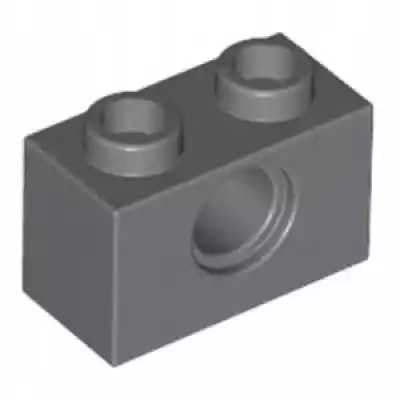 Lego Technic Brick 1x2 Otwór Dbg Ciemnoszary 3700