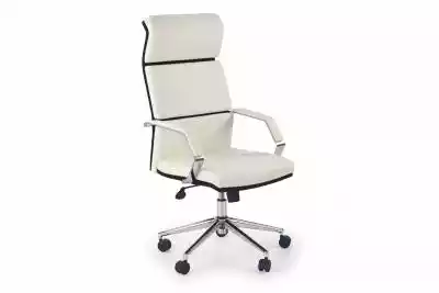Fotel biurowy obrotowy ekoskóra biały sk Meble tapicerowane > Krzesła > Krzesła obrotowe
