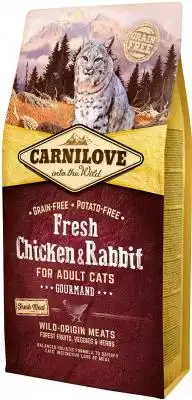 Carnilove Fresh Chicken & Rabbit Gourmand - Kurczak,  Królik i Kaczka - karma sucha dla kotów dorosłych Carnilove jest czeską marką karm,  wytwarzaną przez Vafo Praha. Firmy o ponad 25 letniej tradycji komponowania karm w poszanowaniu naturalnych potrzeb żywieniowych kotów i psów. Dlatego 