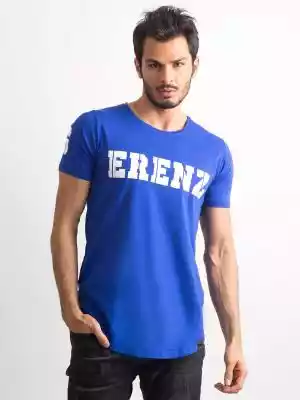 T-shirt T-shirt męski kobaltowy Podobne : Męski t-shirt z napisem T-PUSH - 26697
