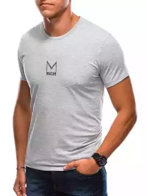 T-shirt męski z nadrukiem 1724S - szary
 On/T-shirty męskie