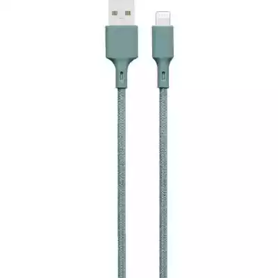 Bawełniany,  ekologiczny kabel Just Green USB-A / lightning o mocy 2.4A i długości 2 metrów. Ładuje Twoje urządzenia mobilne,  jednocześnie chroniąc zasoby naszej planety. Wykonany z materiałów nadających się do recyklingu. Wykonanie z zaplecionej bawełny,  zapewnia,  że kabel jest bardzo 