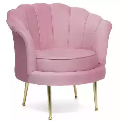 Fotel muszelka różowy #12 ELIF OUTLET Podobne : Fotel typu muszelka pudrowy róż CLAVI - 160247