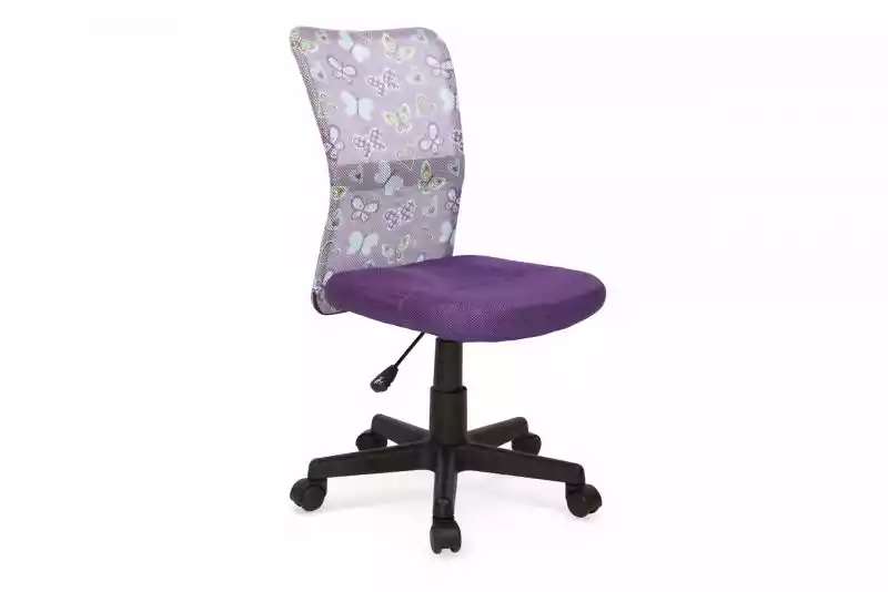 Krzesło do biurka dla dzieci obrotowe fioletowe BARYA  ceny i opinie