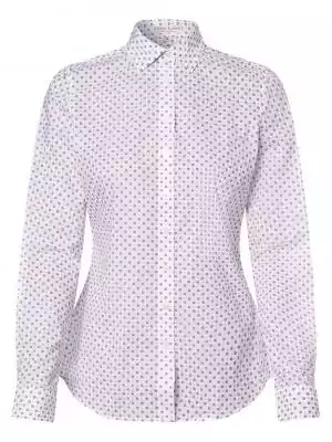 Wyjątkowo minimalistyczny nadruk nadaje uroczą nutę klasycznej koszuli marki Marie Lund – dzięki niej zwykłe stylizacje biurowe zyskują niezbędny blask.