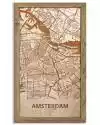 Drewniany obraz miasta - Amsterdam w dębowej ramie 20x30cm Dąb, Orzech, Heban