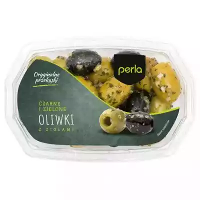 Perla - Zielone i czarne oliwki w maryna Produkty świeże/Warzywa i owoce/Hummus, antipasti