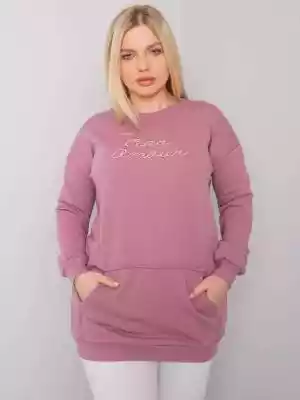 Bluza plus size ciemny różowy merg
