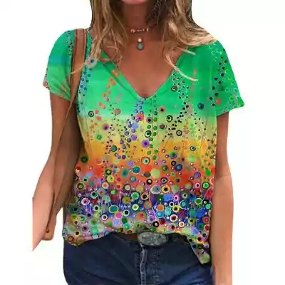 Mssugar Damska koszulka z nadrukiem Summ Podobne : Bluzka v-neck z długim rękawem beżowa - sklep z odzieżą damską More'moi - 2468