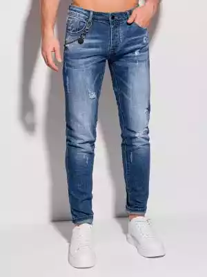 Spodnie męskie jeansowe 1306P - niebiesk Podobne : Niebieskie męskie spodnie dresowe N-TOTI - 27562