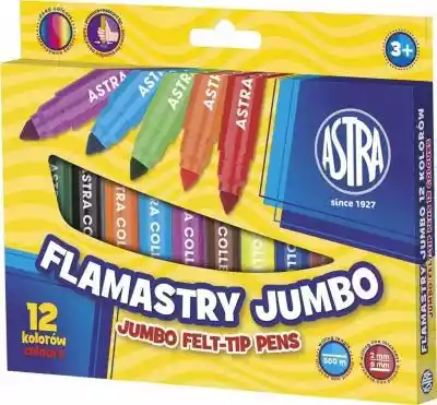 Astra Flamastry Jumbo 12 kolorów Podobne : BAMBINO Flamastry dwustronne Jumbo 12 kolorów 6 szt - 258898
