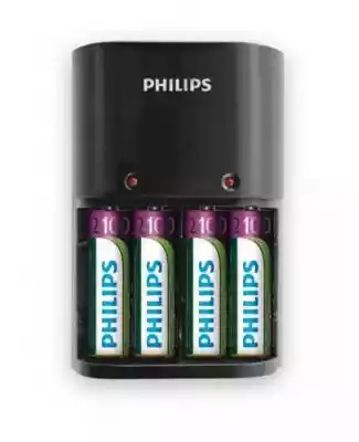 Pełne naładowanie akumulatorów w ciągu nocyOszczędna ładowarka firmy Philips zapewnia niezbędną dawkę mocy każdego dnia,  bez przekraczania kosztów. Dzięki prostej konstrukcji pasuje doskonale do każdego miejsca w domu. Ochrona przed odwróceniem biegunów gwarantuje właściwą instalację akum