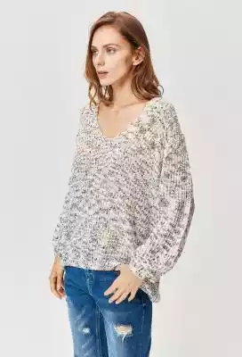 Sweter z kolorowej włóczki