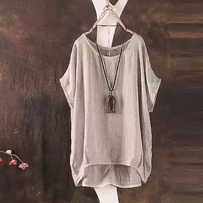 Mssugar Kobiety Summer Plain Scoop Neck  Podobne : Bluzka v-neck z długim rękawem beżowa - sklep z odzieżą damską More'moi - 2468