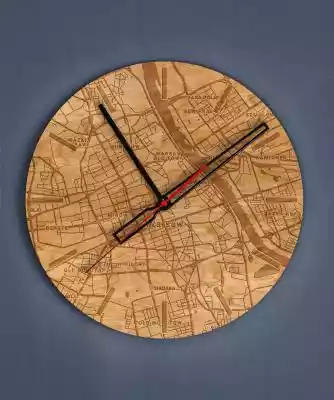 Dekoracyjny, drewniany zegar na ścianę - Podobne : Pusta Warszawa II - plakat premium 30x40 cm - 325246