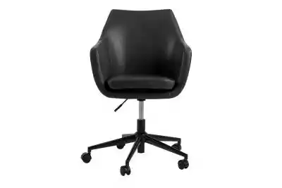 Fotel obrotowy ekoskóra czarny NOLO Podobne : Biały fotel obrotowy do salonu QUARRO - 163658