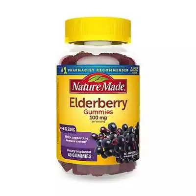Nature Made Elderberry Gummies, 60 Count Podobne : Nature Made Multi Vit & Minerals dla kobiet, 90 tabletek (opakowanie 2) - 2730045
