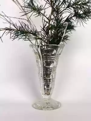 Wazonik szklany na stopce. Podobne : Wazonik miodowy 12cm, seria Pierścienie Huta Prądniczanka - 1771