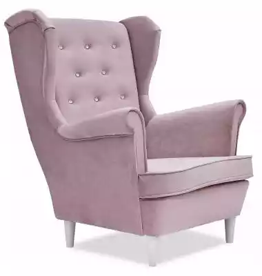 Fotel Uszatek Diana róż lila kryształki  Allegro/Dom i Ogród/Meble/Salon/Fotele