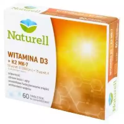 Naturell Witamina D3+K2 MK-7 60 tabletek Podobne : Naturell Koenzym Q10 100mg, 120 kapsułek - 37855