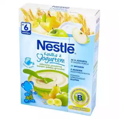 Nestlé Kaszka z jogurtem mleczno-pszenna Podobne : Nestle - Kaszka mleczno-ryżowa truskawka-jagoda po 6 miesiącu - 231683