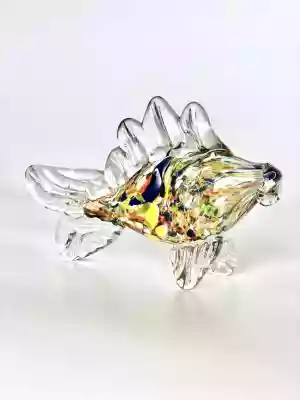 Rybka szklana mała Prl z kroplą granatu  Podobne : Szczoteczka rybka, fioletowo-niebieska - 13543