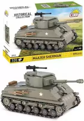 Cobi 2711 Wwii Czołg Sherman M4A3E8 Podobne : Sluban Klocki Wwii Czołg T-34/85 Wersja Zimowa 518El. - 18104