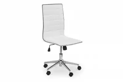 Proste krzesło obrotowe pikowane białe EMER