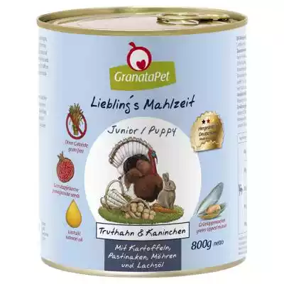 GranataPet Liebling's Mahlzeit karma dla Podobne : Pakiet GranataPet Liebling's Mahlzeit, 12 x 800 g - Dziczyzna i łosoś z warzywami korzeniowymi, koprem włoskim, jabłkiem i olejem rzepakowym - 344146