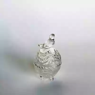 Puzderko szklane z ptaszkiem