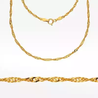 Łańcuszek ze złota 50cm singapur pełny Biżuteria złota > Łańcuszki złote