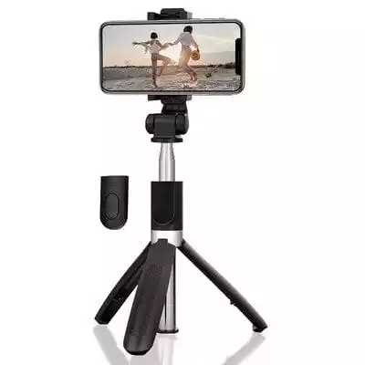 Uchwyt selfie MEDIA-TECH MT5542 Czarno-s Podobne : El Contente Selfie Stick Składany stojak fotograficzny Anti Shake Przenośny stabilizator Bluetooth - 2770878