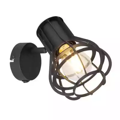 Globo Clastra 15388-1 kinkiet lampa ścienna 1x40W E27 czarny Możliwość stosowania żarówek LED (brak źródła światła w zestawie). Produkt fabrycznie nowy,  zapakowany w oryginalne opakowanie producenta objęty 2 letnią gwarancją.