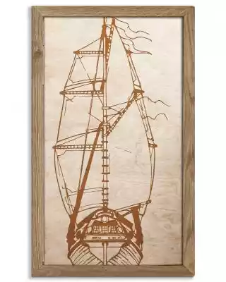 Drewniany obraz - Statek w dębowej ramie Podobne : Drewniany obraz - BigBen w dębowej ramie 70x50cm Dąb, Orzech, Heban - 16385