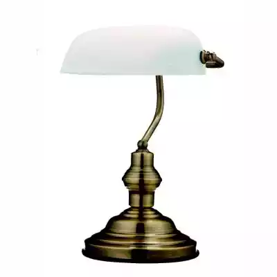 Lampa lampka oprawa gabinetowa Globo Antique 1x60W E27 biała,  patyna 2492 - 2 lata gwarancji producenta. Możliwość stosowania żarówek LED (brak źródła światła w zestawie). Produkt fabrycznie nowy,  zapakowany w oryginalne opakowanie producenta.